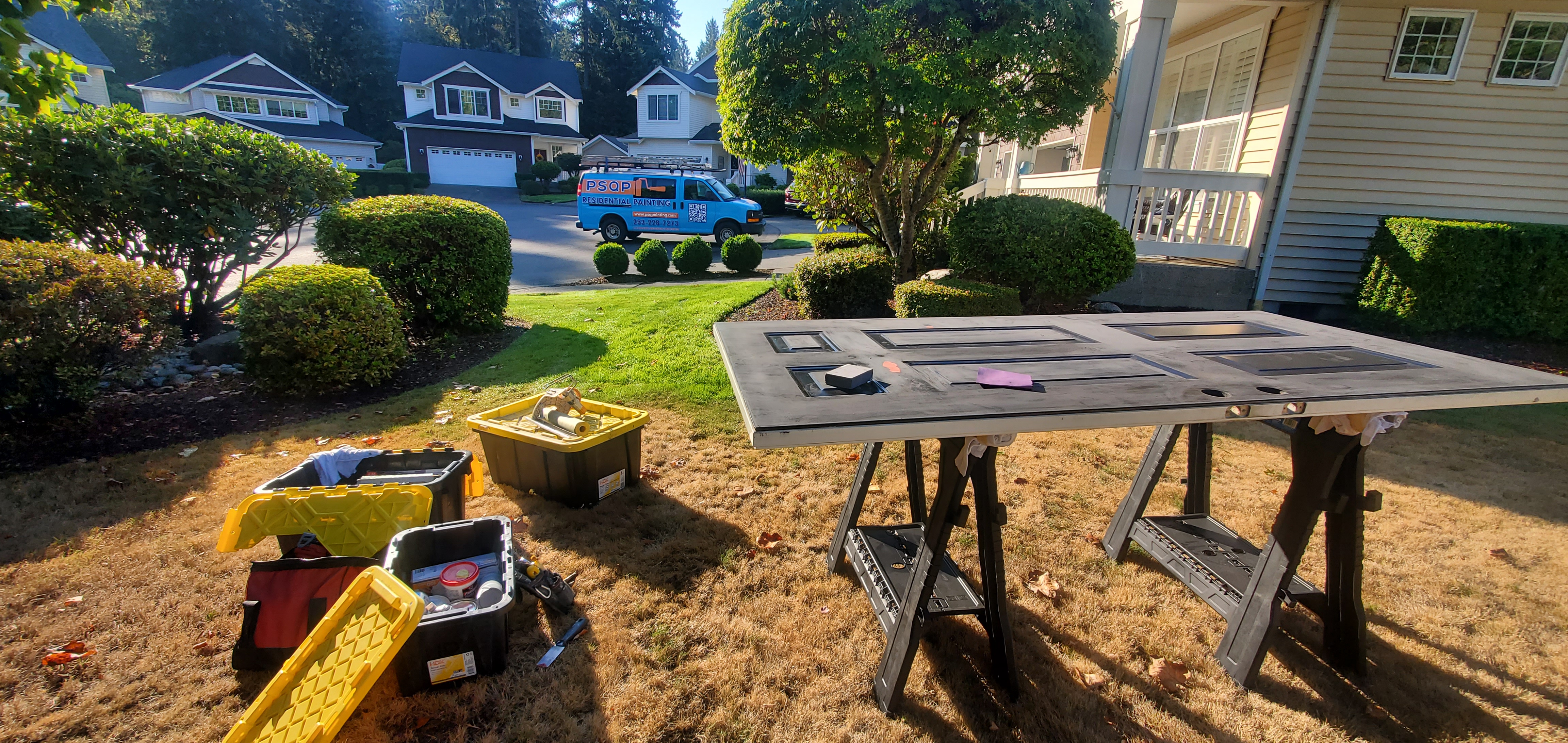 Front Door Refinish — University Place, WA — PSQP Puget Sound Quality Painting